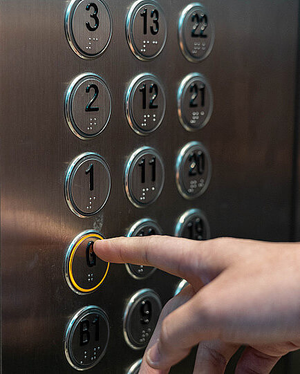 Hands on buttons